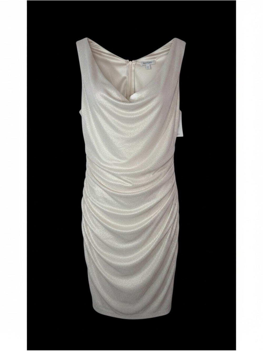 💛NEW Kensie Cream Shimmer Cowl Midi Dress